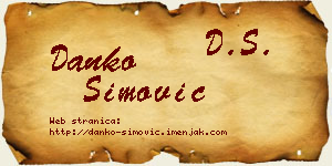 Danko Simović vizit kartica